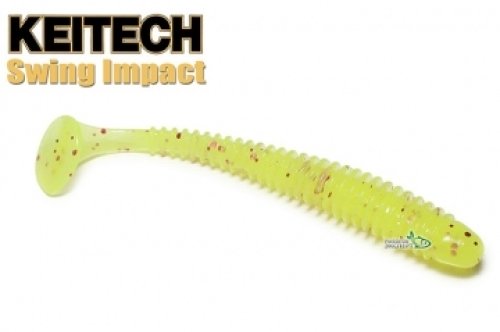 Силикон Keitech Swing Impact 2,0" - pal#01 Chartreuse Red Flake