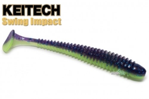 Силикон Keitech Swing Impact 3,0" - pal#06 Violet Lime Belly