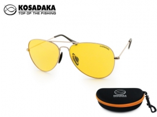 Очки Kosadaka поляризационные 8516Y желтые с чехлом