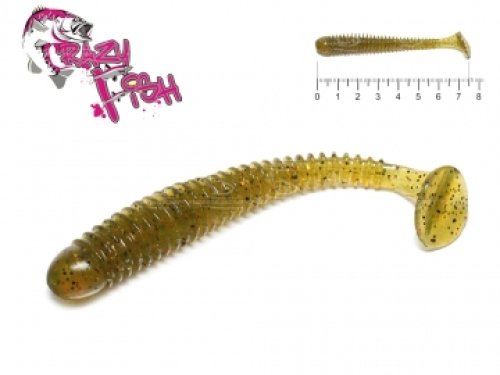 Силікон Crazy Fish Vibro Worm 7.5см col.01 Olive-аніс