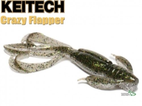 Силікон Keitech Crazy Flapper 4,4" - 460 Silver Flash Craw