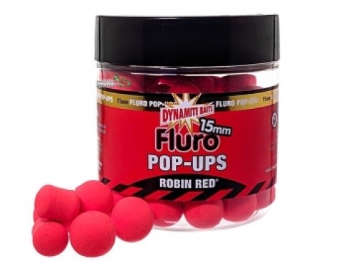 Бойлы Dynamite Baits Fluro Pop-Ups Robin Red 15мм (DY042)