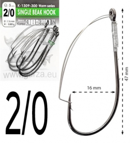 Гачки Gurza Single Beak Hook BN K-1309 №2/0
