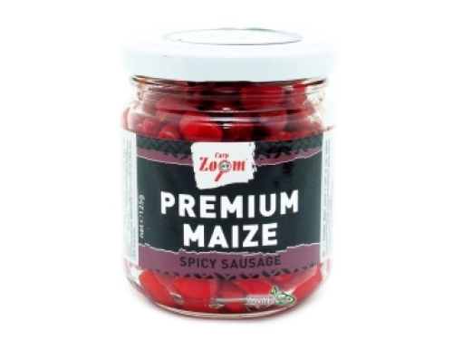 Кукурудза Carp Zoom Premium Maize 220мл Spicy Sausage (Гостра Ковбаса)