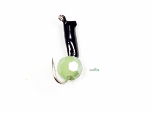 Мормышка True Weight Гвоздешарик 1,5мм черный/многогранный зеленый 0,4г