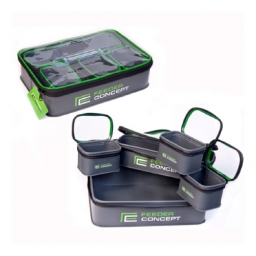 Набір ємностей Feeder Concept EVA 5 ZIP Box Set для прикормки, насадки (FC105B)