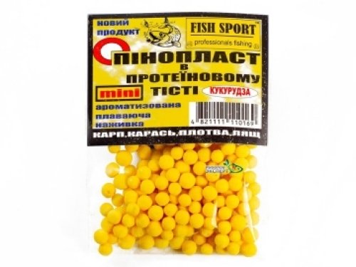 Пенопласт в протеиновом тесте Fish Sport mini - кукуруза