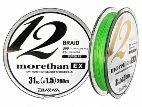 Шнур Daiwa UVF Morethan Sensor 12 EX+SI 200м #1.0/0,165мм 9,9кг