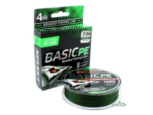 Шнур Select Basic PE 150м Dark Green 0,24мм 40lb/18,2кг