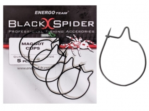 Застёжка для опарыша Energofish Black Spider XL, 5шт