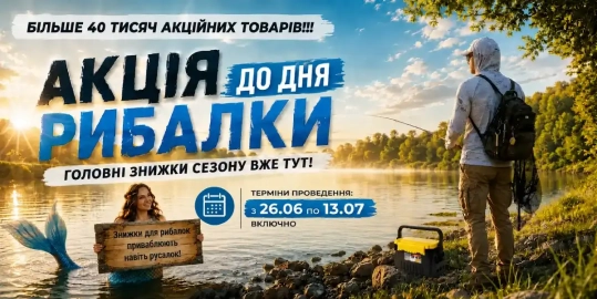 Акция ко Дню Рыбака - скидки, которые любят даже русалки!