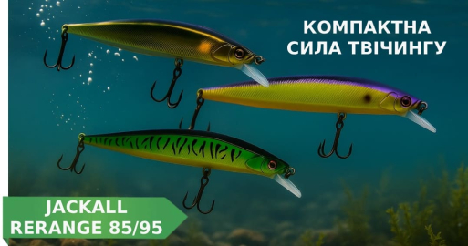 Воблери Jackall Rerange 85SP та 95SP