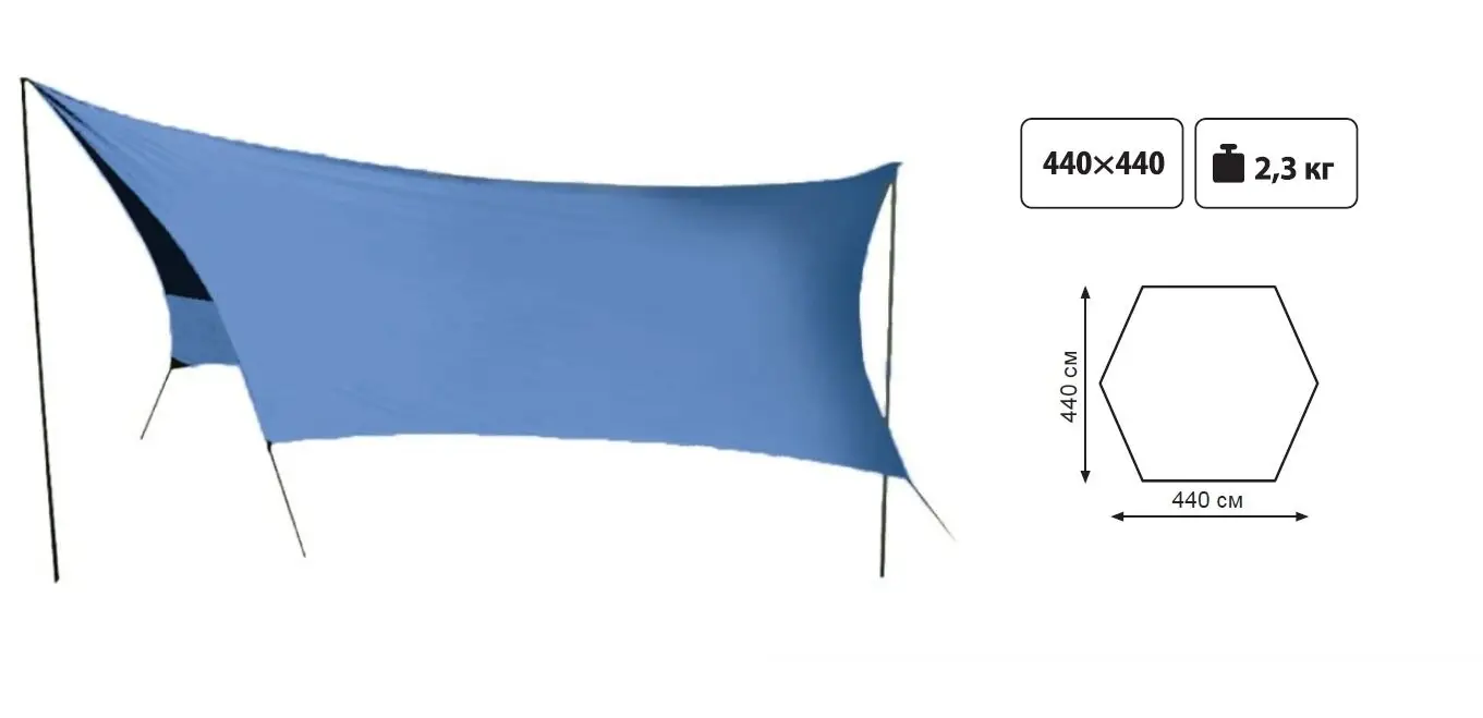 Тент із стійками Tramp Lite Tent blue (TLT-036)