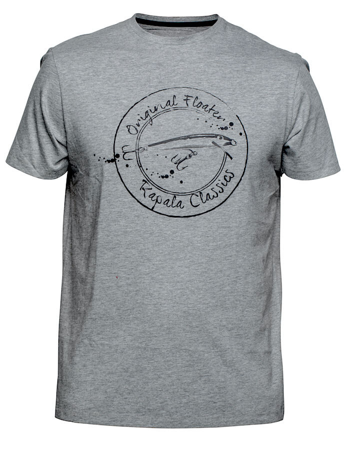 Футболка Rapala T-Shirt Classic Floater, серая: купить недорого в