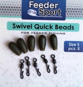 Быстросъемная фидерная бусинка Feeder Sport Swivel Quick Beads