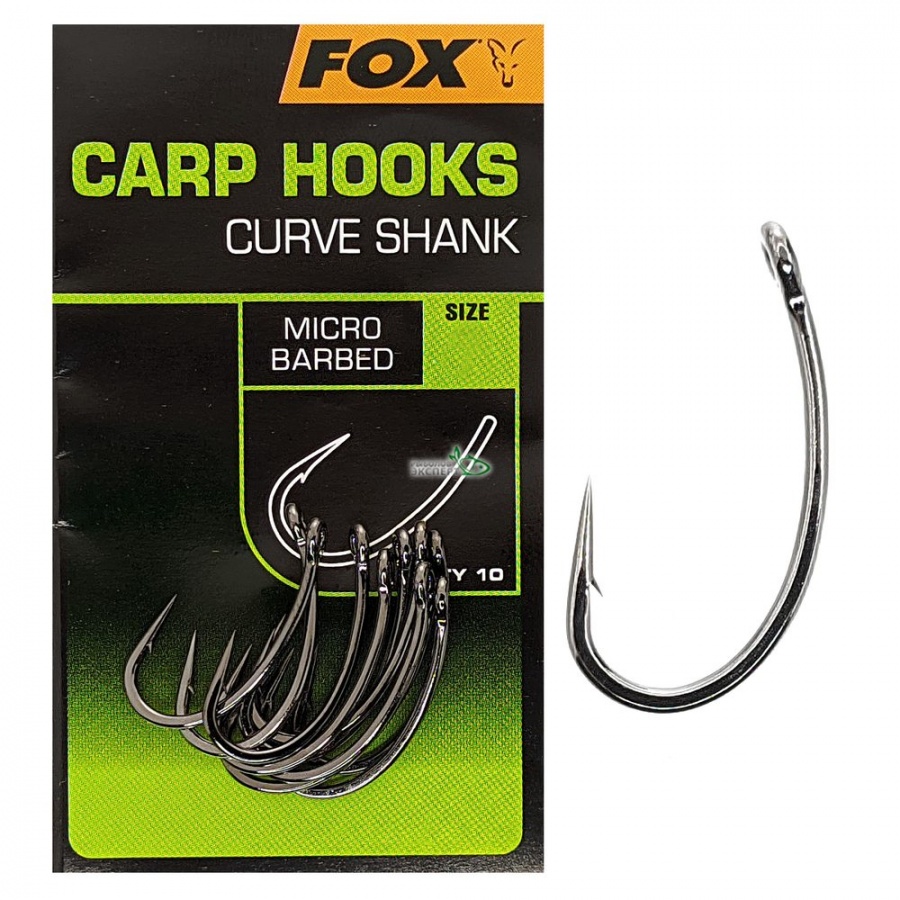Крючки Fox Carp Hooks - Curve Shank №04: купить недорого в Киеве