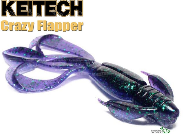 Силікон Keitech Crazy Flapper 3,6" - 408 Electric June Bug