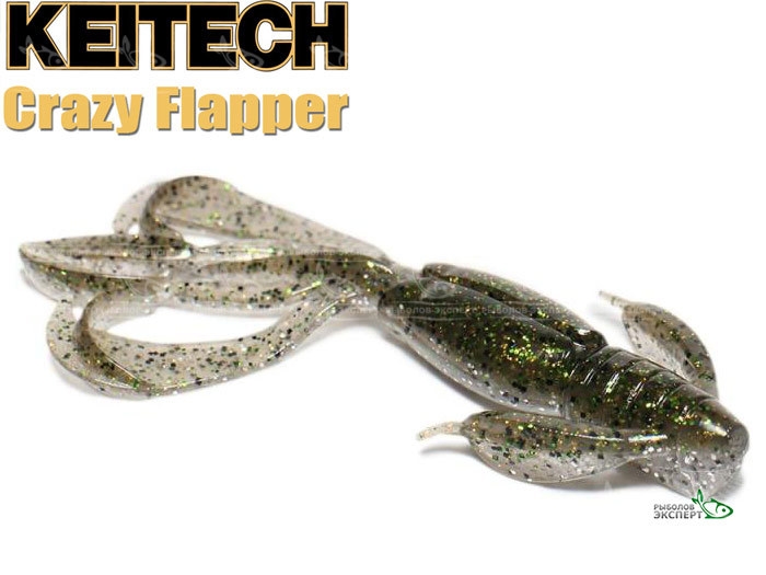 Силікон Keitech Crazy Flapper 3,6" - 460 Silver Flash Craw